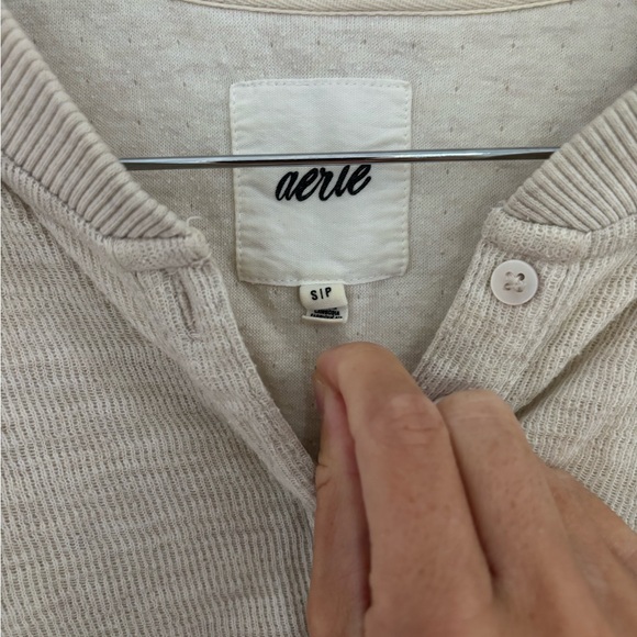 Aerie Henley Lightweight Sweatshirt - Picture 2 of 7